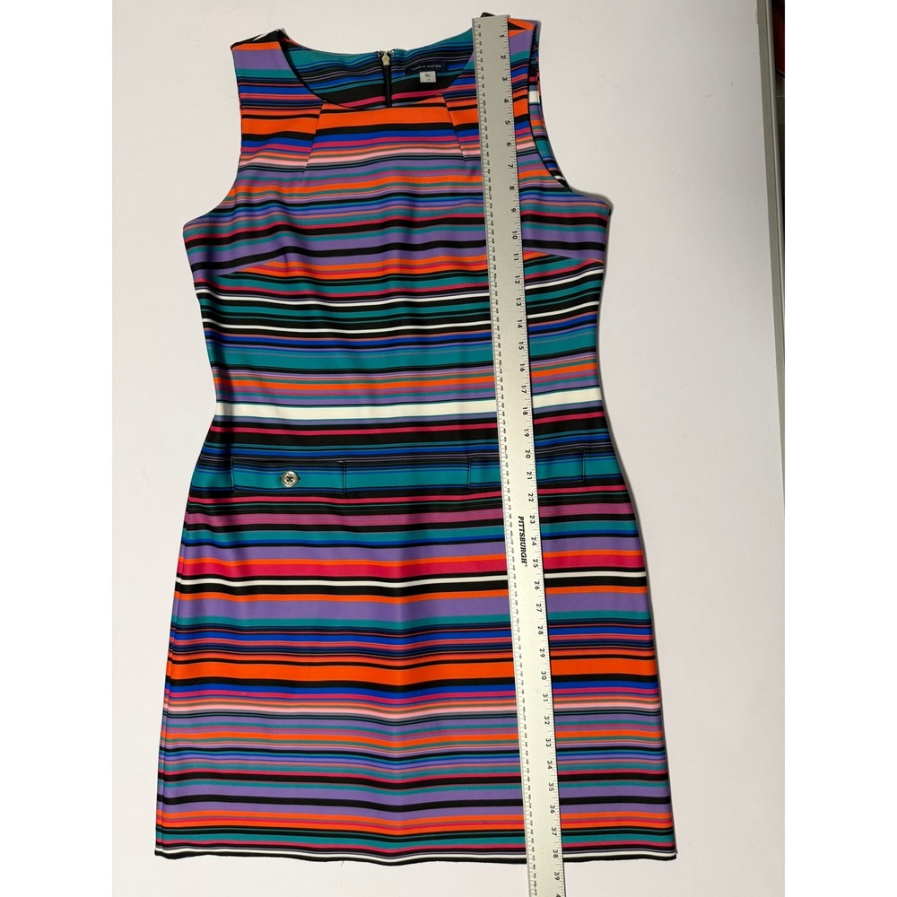 Tommy Hilfiger Womens‎ Multicolor Striped Sheath Dress Size 14 Sleeveless Mod - Picture 10 of 12